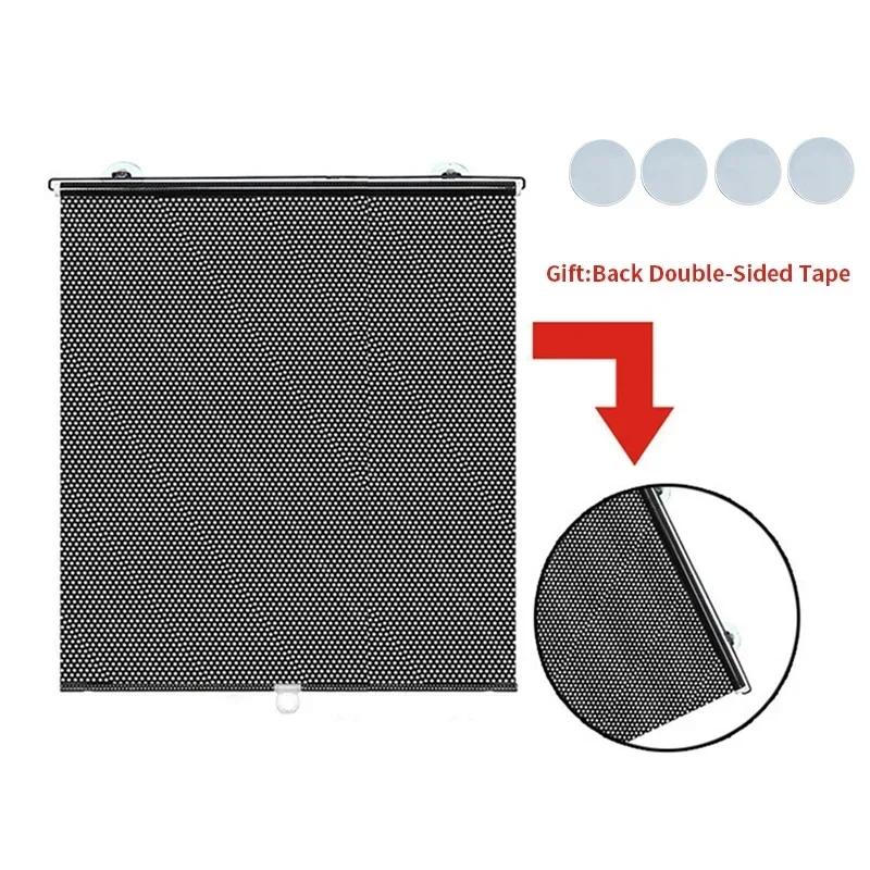 Universal Roller Blind Suction Cup Sunshade Window Shade Nailfree Easy Install Adjustable Curtain for Car Bedroom Kitchen Office