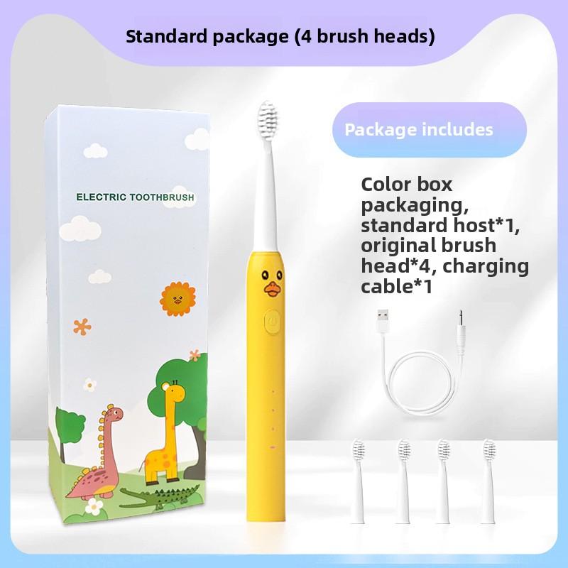 Electric Toothbrush Children's Cartoon Toothbrush Soft Bristle Brush Head Baby Children 5-15 Years Old Electric Toothbrush Charging Model