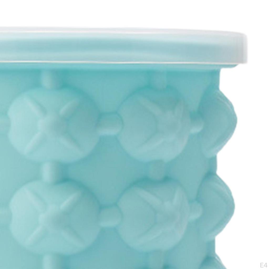 2 In 1 Silicone Ice Bucket Drink Cooling Cube Maker Portable Storage