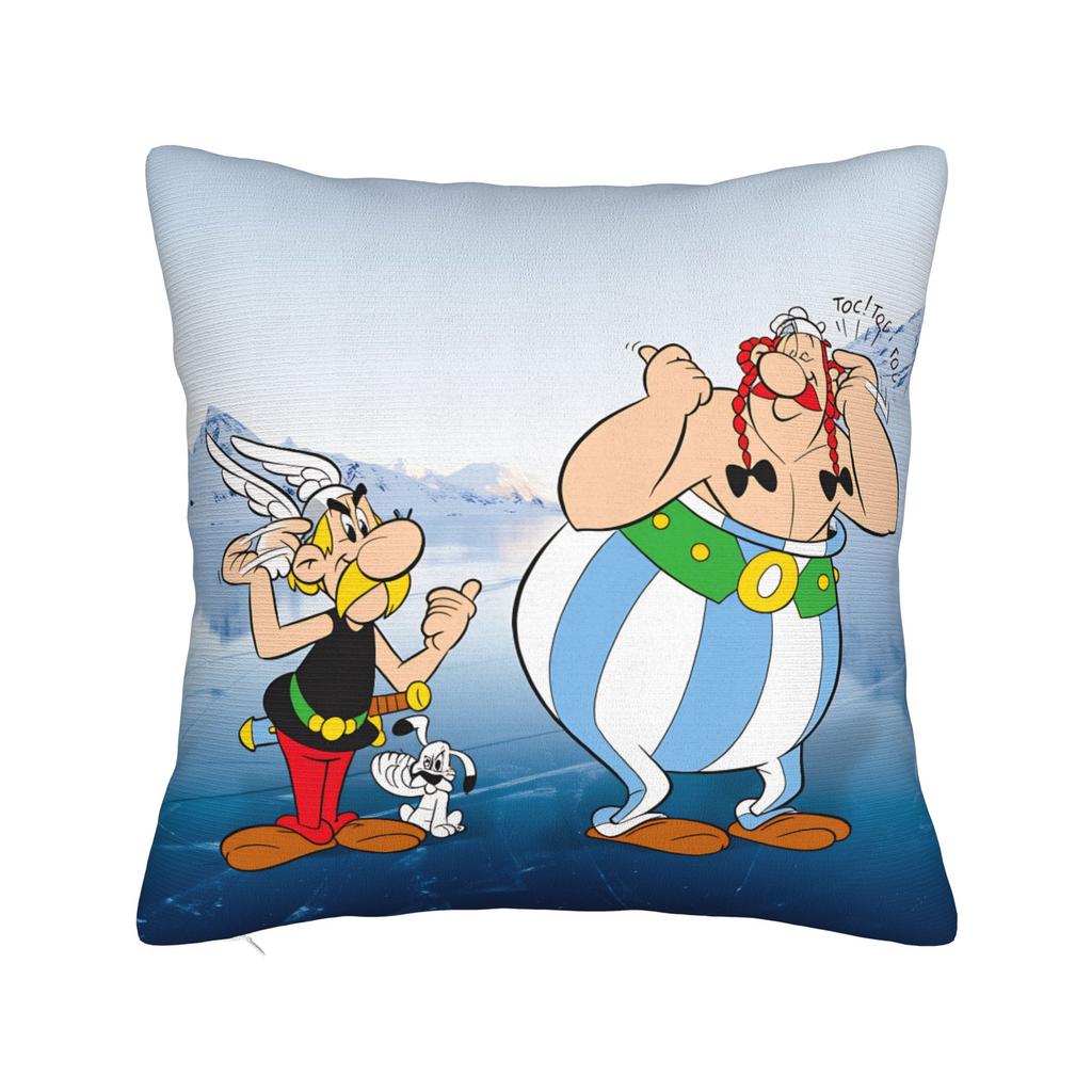 Pillow Cover A-Asterix E-Et Obelix Manga Fashion Pillow Case For Living Room Sofa Pillowcases