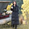European Cotton-padded Women's Long Over-knee Thin Cotton-padded Women's Thickened Cotton-padded Jacket Winter Hooded Belt Cotton-padded Jacket