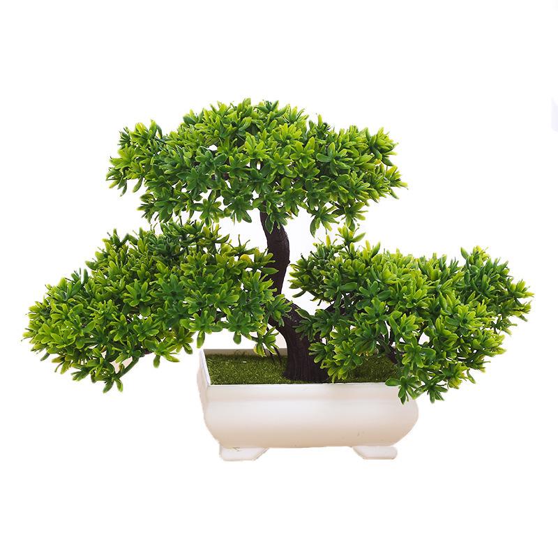 Pine Artificial Plant Bonsai - Plastic Fake Flower Desktop Decoration Greenery Ornament