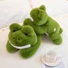 Hot Simulation Giant Frog Plush Toy Stuffed Animals Plushies Green Lying Frogs Throw Pillow Cushion Home Deco for Kids Gift