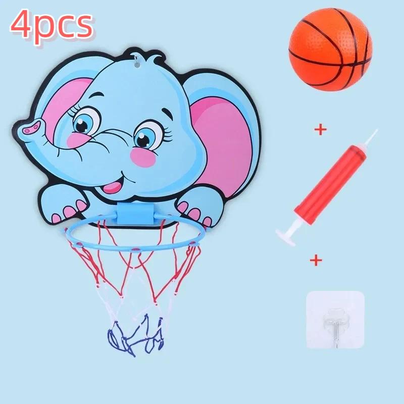 Children's Creative Basketball Hoop Kit - Cartoon Animal Basketball Stand Indoor Outdoor Sport Play Game Toys Kids Basketball