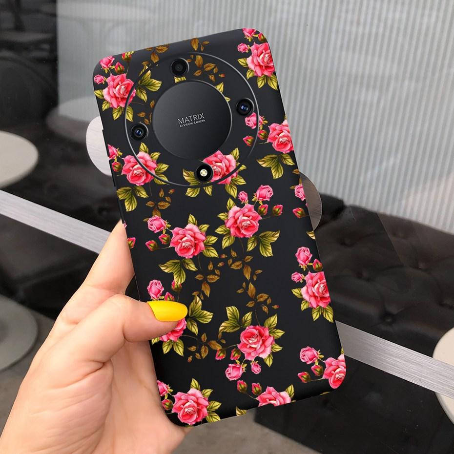 For Honor X9a Fashion Feather Cloud Pattern Phone Case For Honor X9a 5G X 9a ROM-NX1 Candy Color Soft Silicone TPU Back Cover