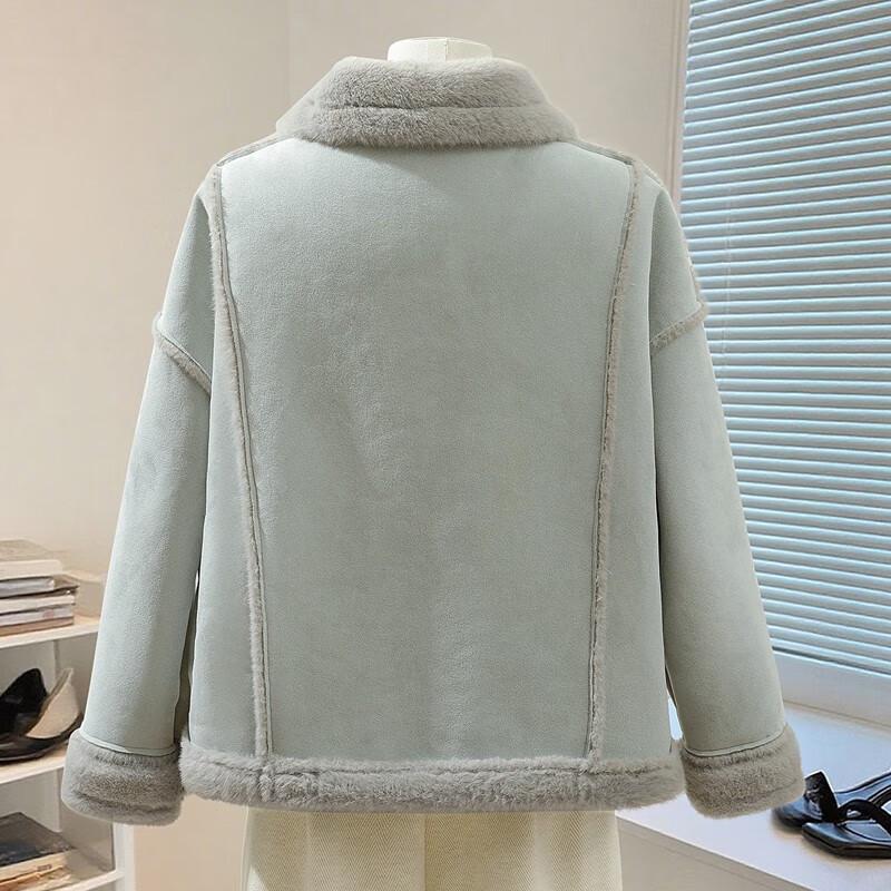 Sibaisha Women's Loose Lapel Winter Jacket