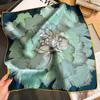 100% Mulberry Silk Plain Crepe Satin Square Scarf High-end Women's Spring, Summer and Autumn Temperament Simple Fashion Silk Scarf Scarf