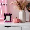 Halloween Photo Frame Wooden Frame, Cute Ghost Butterfly Cat Tabletop Decor Display Slot with Stand, Sweet Kawaii Pumpkin Picture Holder for