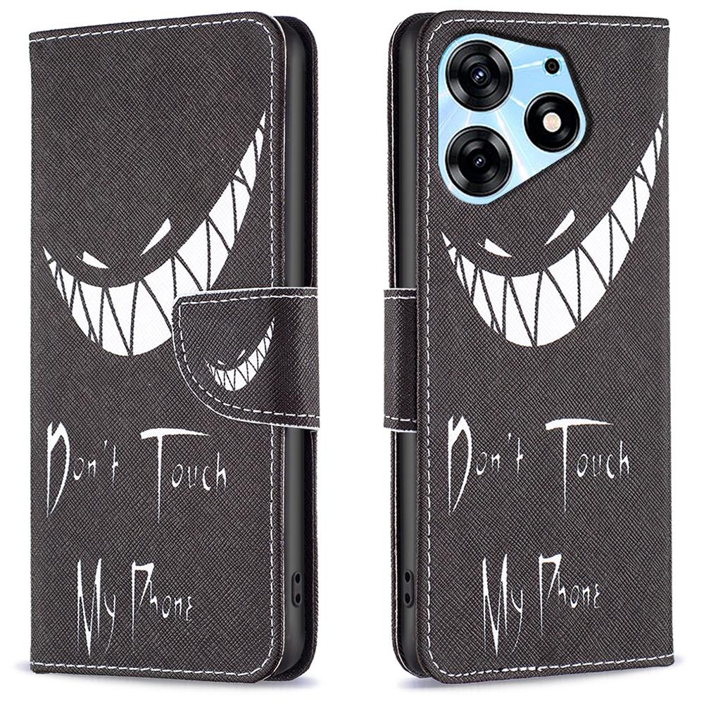 Für Infinix Hot 40/Hot 40 Pro Leder Handyhülle Schutzhülle mit Geldbörse Muster bedruckt