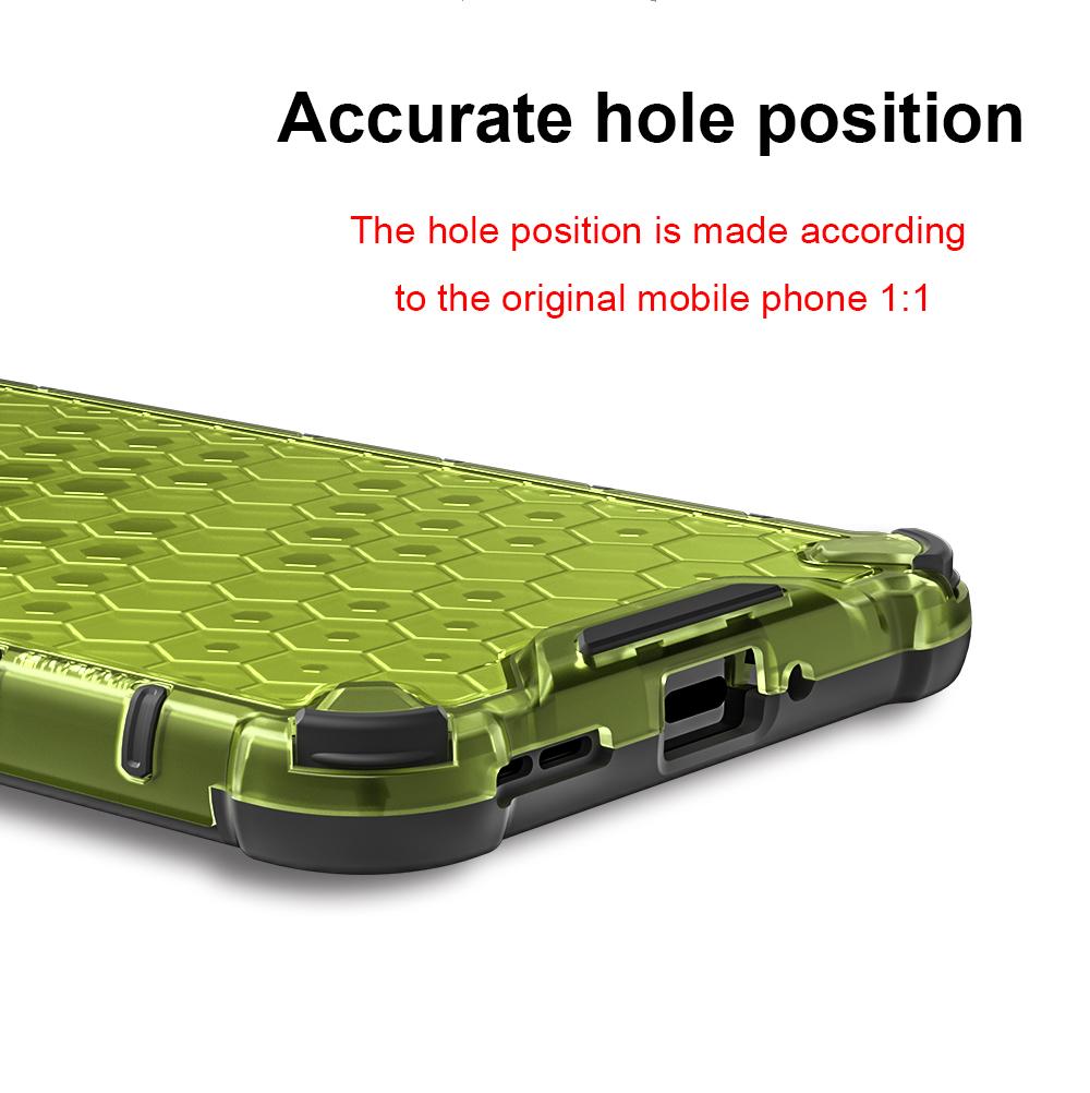 KEYSION Shockproof Armor Case for OPPO Reno13 F 5G Soft Silicone+PC Transparent Honeycomb Phone Back Cover for PPO Reno 13 F 4G