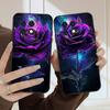 Dark Purple Rose For Oneplus 8T 9 9R 10 Pro 11 12 13 13R 5G ACE 5 Nord2 4 CE 3 4 Lite N20 SE N200 Silicone Soft Phone Case