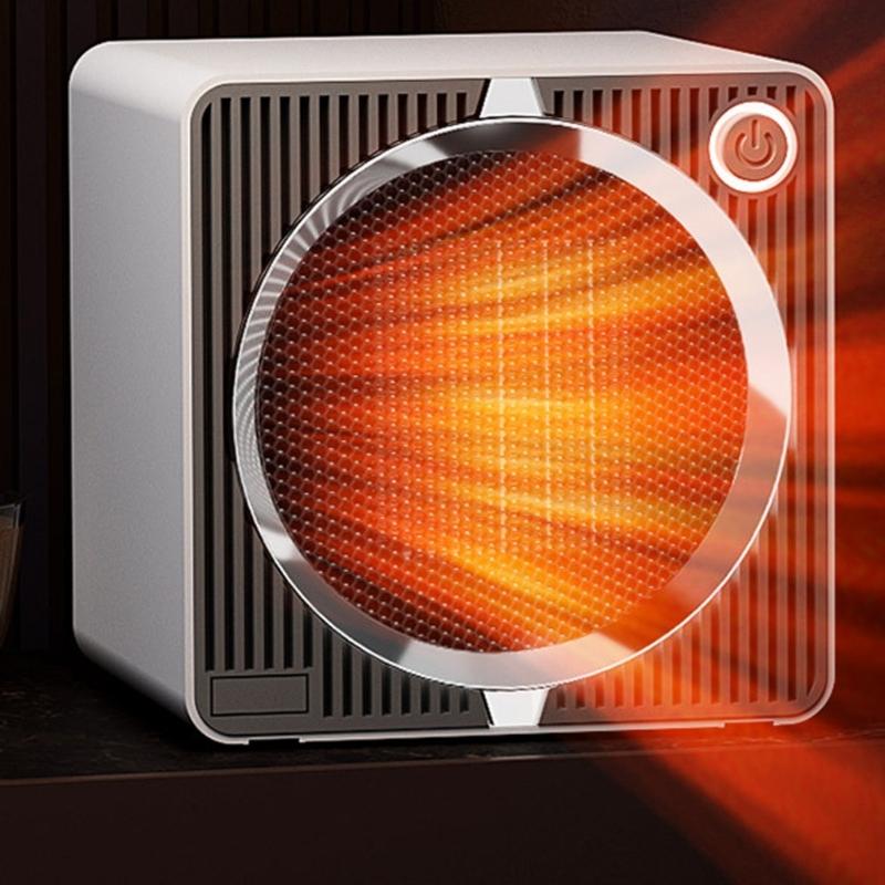 Portable 220V 500W PTC Electric Heater Automatic Temperature Control Desktop Mini Fan Bedroom Heating Fast Heater