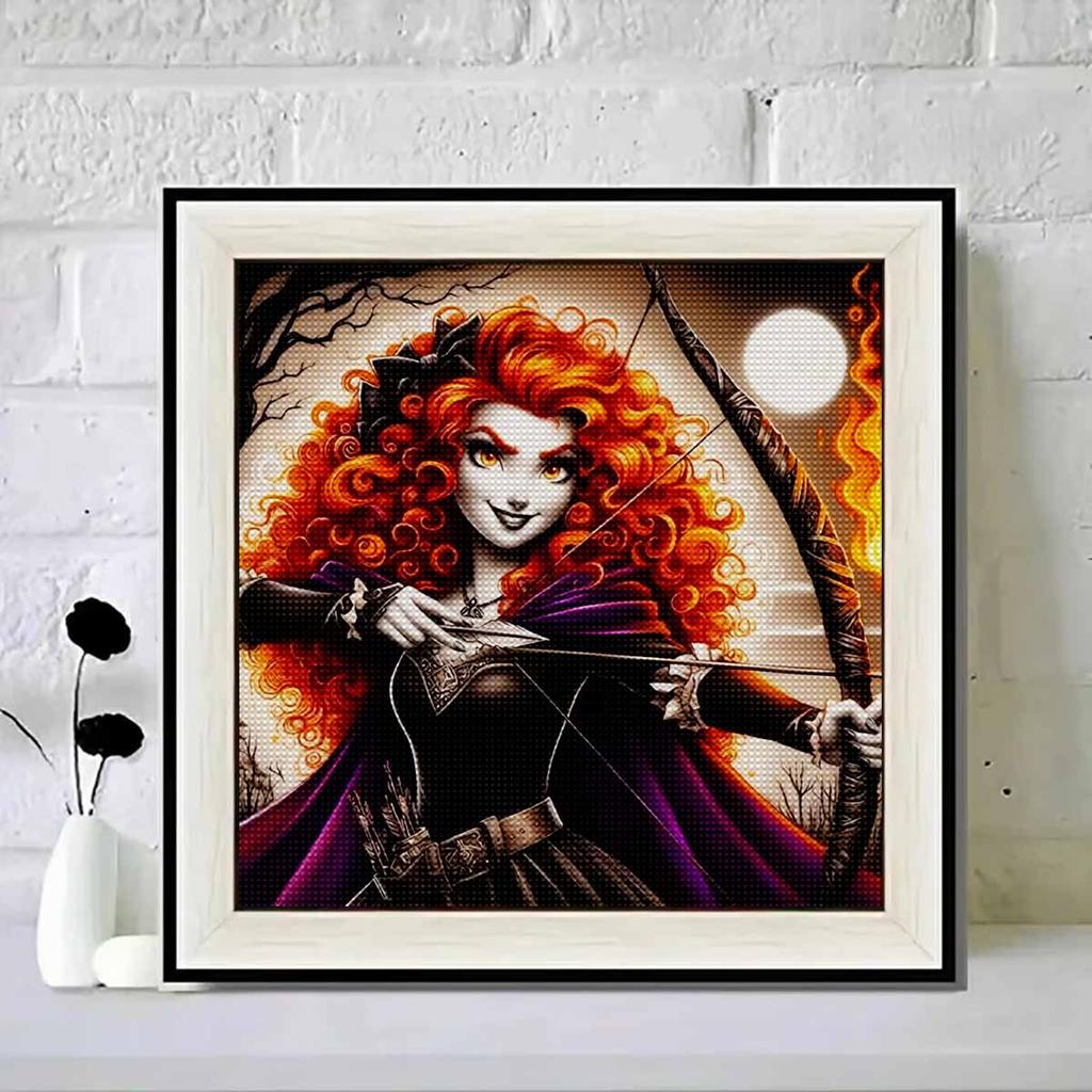 5D DIY Diamond Painting Decorative Princess Archery Full Round Drill Scenery Diamond Embroidery Cross Stitch Kits Home Decor Gift