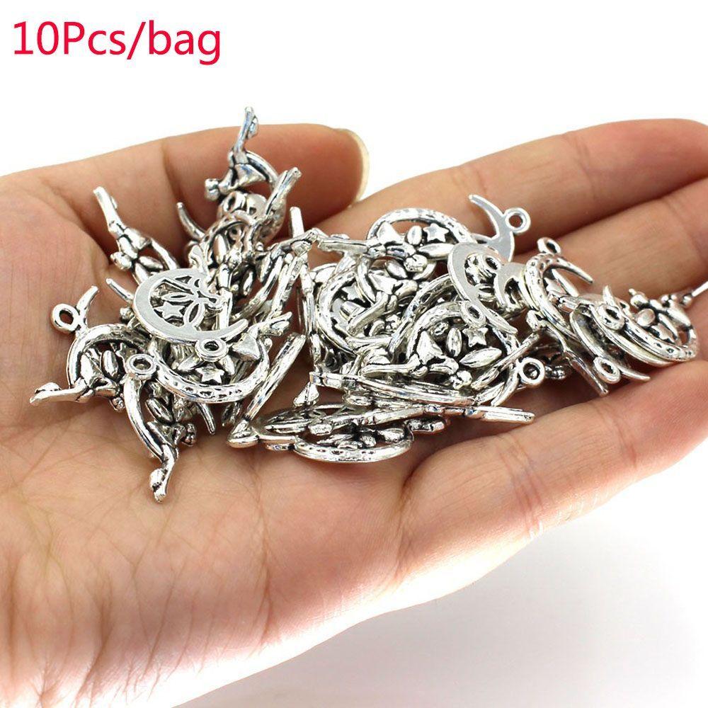 10Pcs Moon Stars Fairy Angel Charms Accessories Jewelry Making Necklace DIY Bracelet