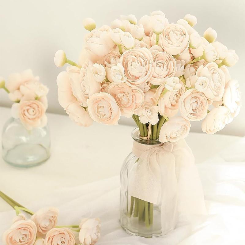 Ranunculus Künstliche Blume Kunstseide Mini Ranunkelblumen für DIY-Strauß Großhandel Gefälschte Hochzeits-Füllblumen 18 Stück