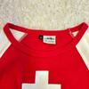 Used archive/chibi T/raglan/Swiss flag/vintage/ringer T-shirt/Y2K