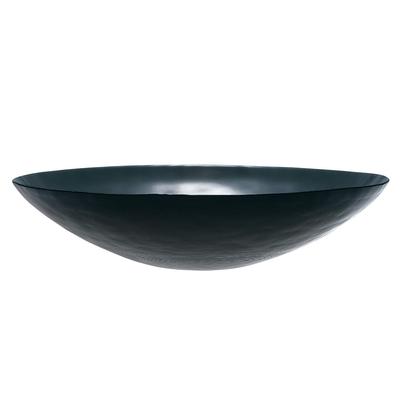 Toyo Sasaki Glass Charmant Coupe Made In Large Round Glass 46167BK Ball, 245mm, Black, Japan, Platter, Plate, Dish, Tableware,