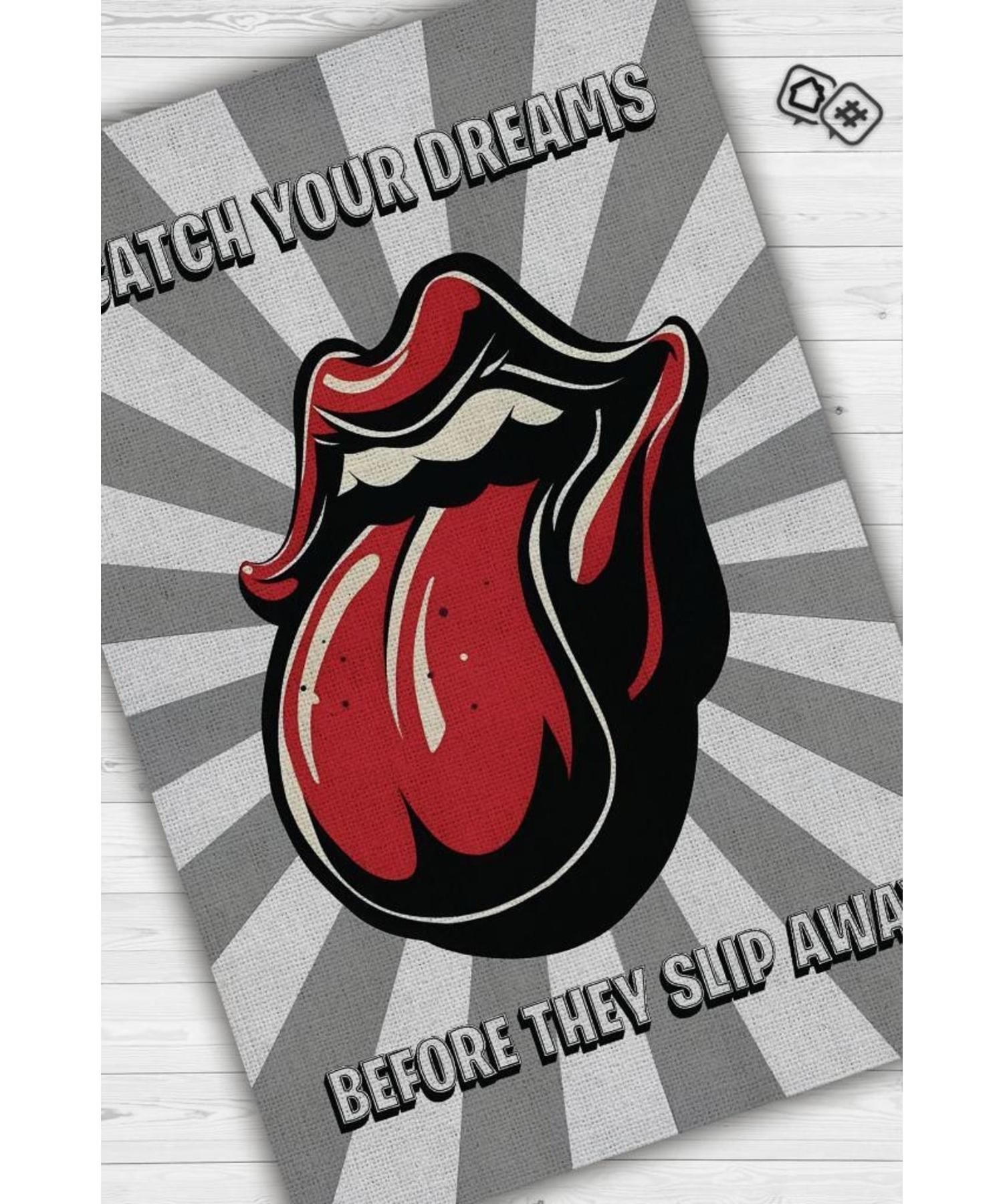 

Моющийся нескользящий декоративный ковер на тканой основе The Rolling Stones