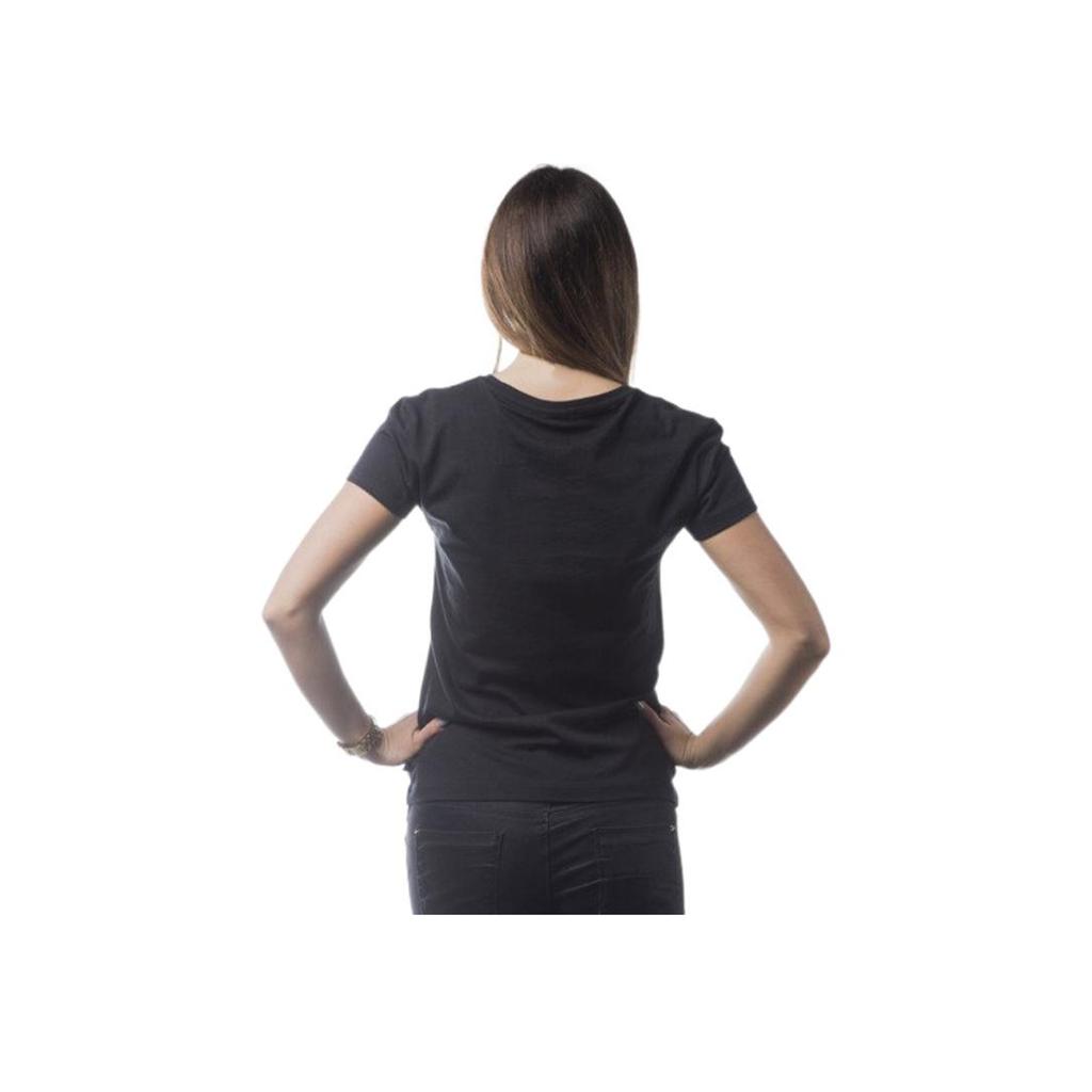 Adidas Originals Contrast Color Brand Logo Print American Vintage Shoulder Sleeve T-Shirt Women Tops Black AJ8084