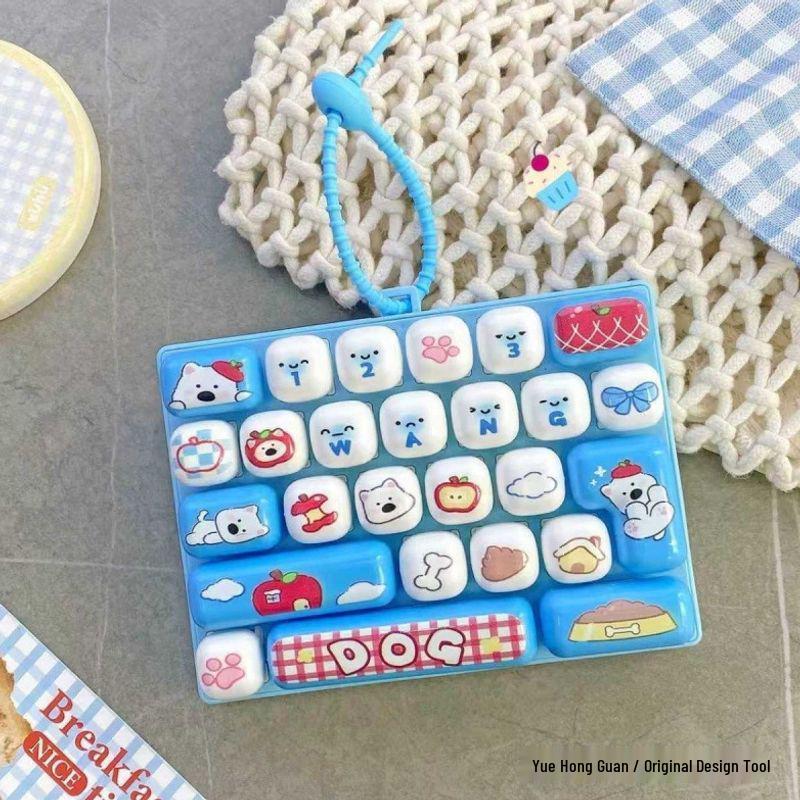 26-Tasten Dekompressions-Tastatur Schlüsselanhänger: Süßes Geburtstagsgeschenk für Kinder, Kleiner Schmuckanhänger