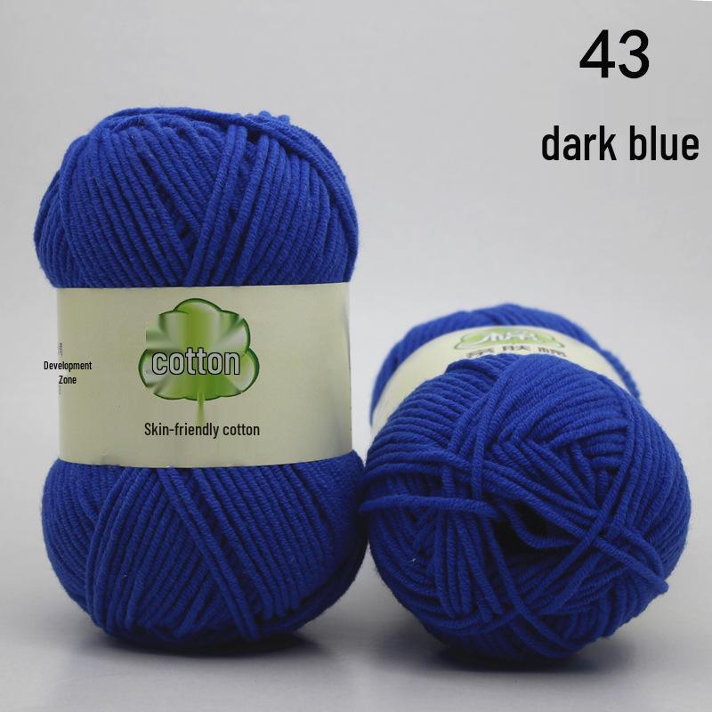 Combed 5-Ply Milk Cotton Yarn for DIY Knitting & Crochet - Medium-Thick Scarf & Blanket Material Pack