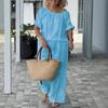 Summer Cotton Linen 2 Piece Outfits for Women Casual Short Sleeve Drawstring Crew Neck Top And Wide-Leg Pants Lounge Matching Set