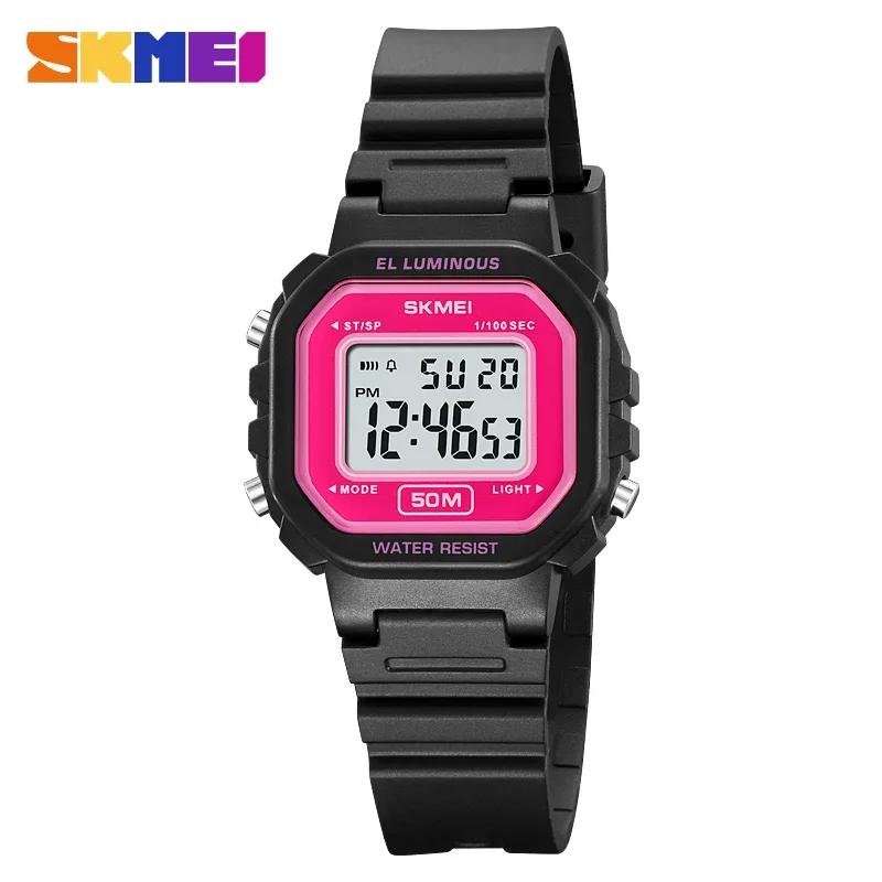 SKMEI 2326 Luxury Waterproof Sports Countdown LED Display Digital Watch for Women Shockproof Womens Wristwatches Reloj Mujer