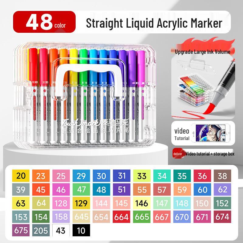 Soft Tip Acrylic Marker Pen Set for Kids' Art - Stackable, 60 or 80 Colors