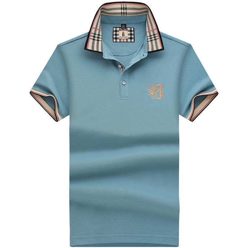 TrendHub Embroidered Men's Pure Cotton Premium Polo Shirt New Style Business Leisure Breathable Men's Flip Collar T-shirt