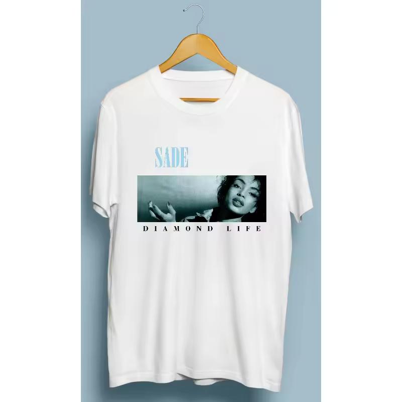 Retro Sade Diamond Life T shirt for Spring and Summer, Men's Casual T shirt Suitable for Both Men and Women