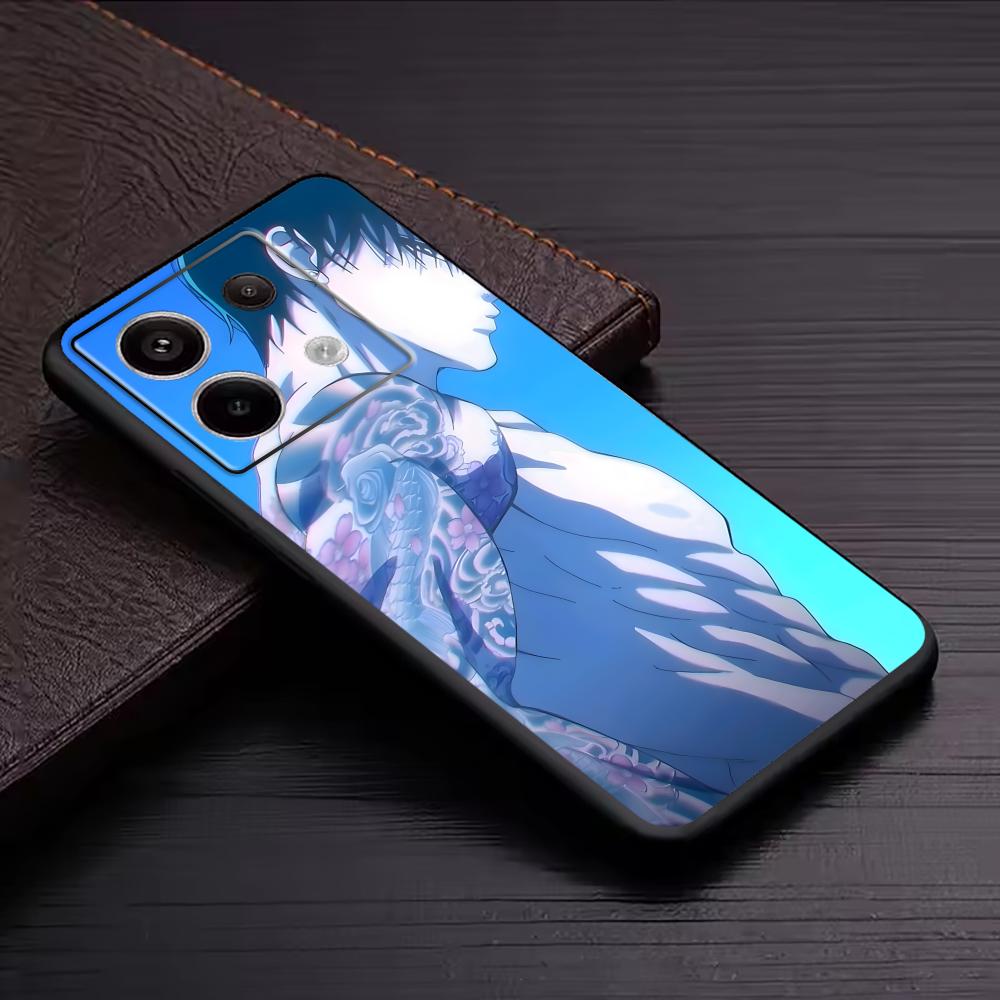 Ein Mädchen & Ihr Wachhund Handyhülle Für Redmi Note 14 13 12 11 Pro Plus S 5G 14C A3 Weiche Schwarze Handyhülle