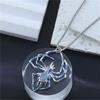 3D Uv Glow In The Dark Spider Necklace, Gothic Hip Hop Alloy Insect Halloween Goth Accessory