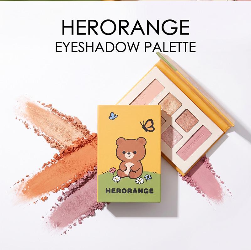 Bear Keke Multi-Use Face Palette – Hot-Selling Matte & Shimmer Eyeshadow, Highlighter, Everyday Versatile All-in-One Makeup.