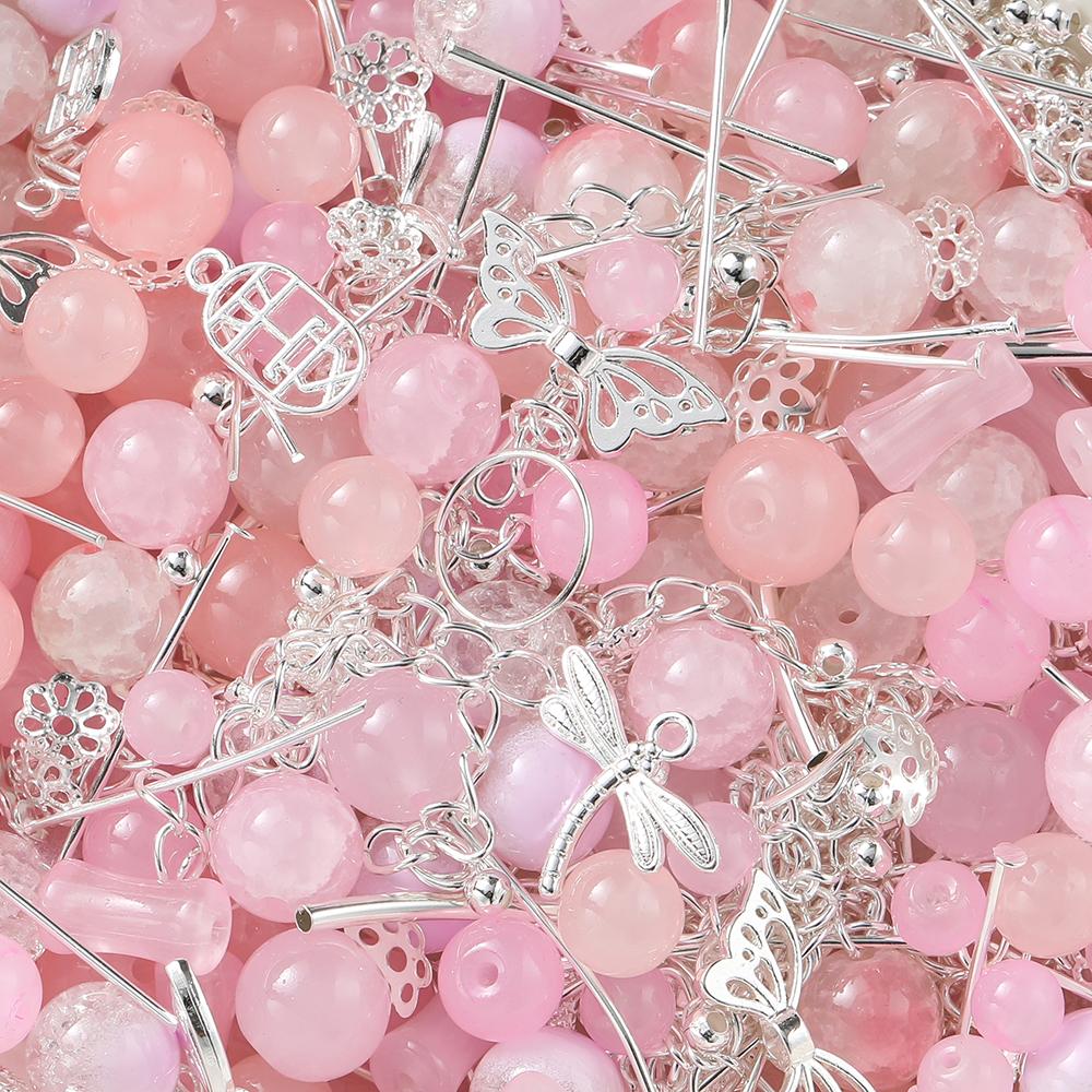 30/50g Mixed Style Glass Spacer Beads Metal Pendants Jewelry Accessories for DIY Bracelets Necklace Anklet Jewelry Making
