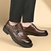 Fashion Hot Casual business leather shoes Classic Gentleman Elegant Style Comfortable daily office Adult quality shoes Black Versatile