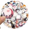 50Pcs Art Flowers Moon Cat Vintage Stickers Aesthetic Retro Boho Cartoon Decal For Refrigerator Scrapbooking Notebook Sticker