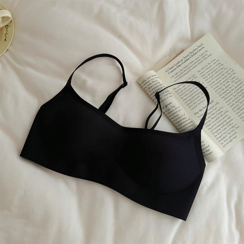 Invisible Low-neck Seamless Thin Chest Gathering Jelly Strip Lifting Square Collar Thin Bra Cover