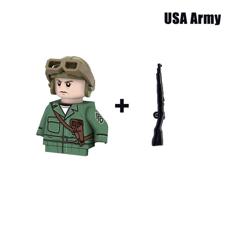 Kinderspielzeug WW2 Militär Armee Bausteine US UK Sowjet China Frankreich Soldaten Mini Actionfiguren Spielzeug für Kinder Weihnachtsgeschenke