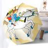 1pc Pippi Horseback Riding Automatic Folding Umbrella, Portable Collapsible Design, Casual Outdoor Accessory L1127132