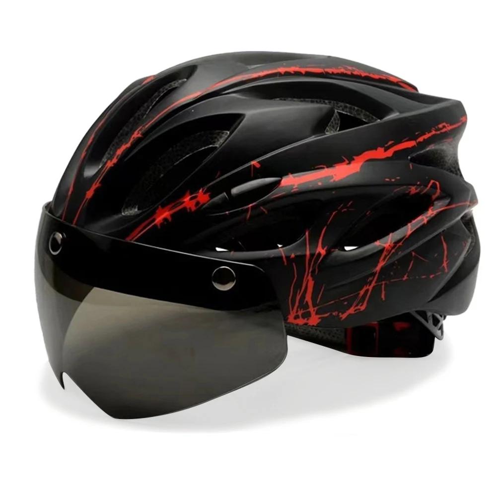 Fahrradhelm Kollisionsschutz Kopfschutz Sicherheitshelm mit Rücklicht Tragbar Leicht Ultraleicht Verstellbar für Männer Frauen