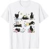 Cats Reading Books Shirt Cat Lover Kitten Reading Book Lover Men Women Girls Kids T-Shirt