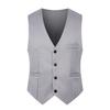 Grey Dress Vests Slim Fit Mens Suit Vest Casual Sleeveless Waistcoat Gilet Homme Formal Business Jacket Male