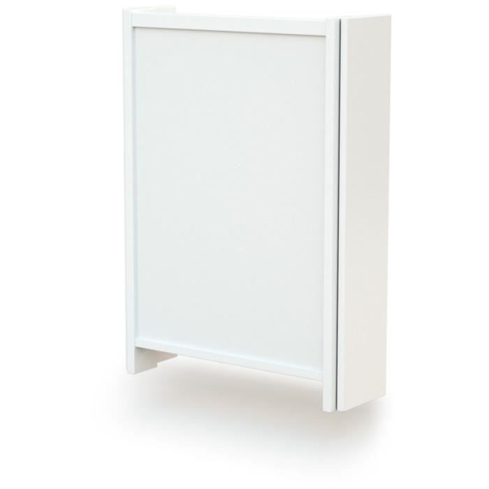Table à langer murale - 56 x 77,5 x 78 cm - WEBABY - ESSENTIEL - Blanc
