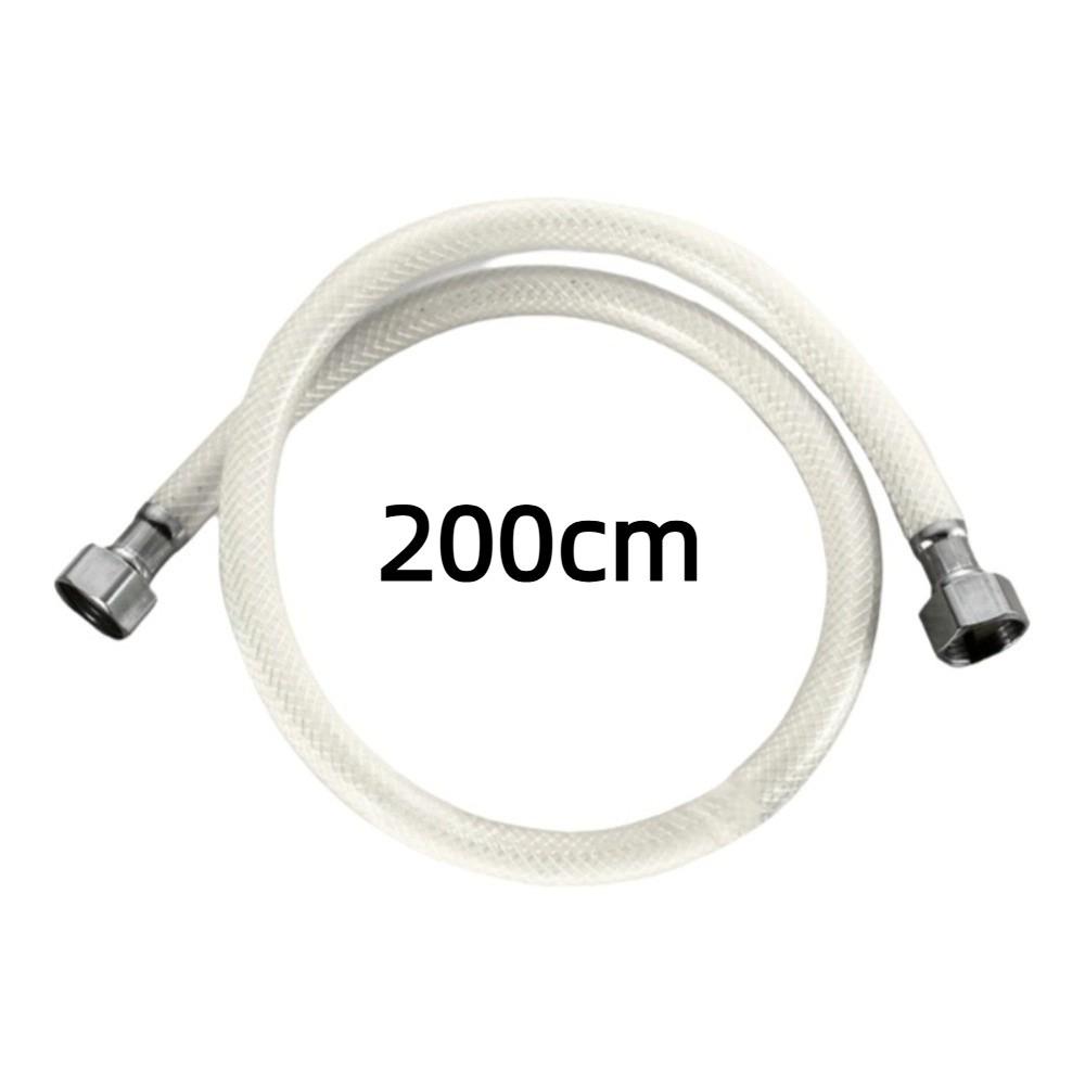 White High Pressure Flexible Hose 30-200cm Spiral Bathroom Water Inlet Hose Plastic Wrapped PVC Braided Hose Water Heater