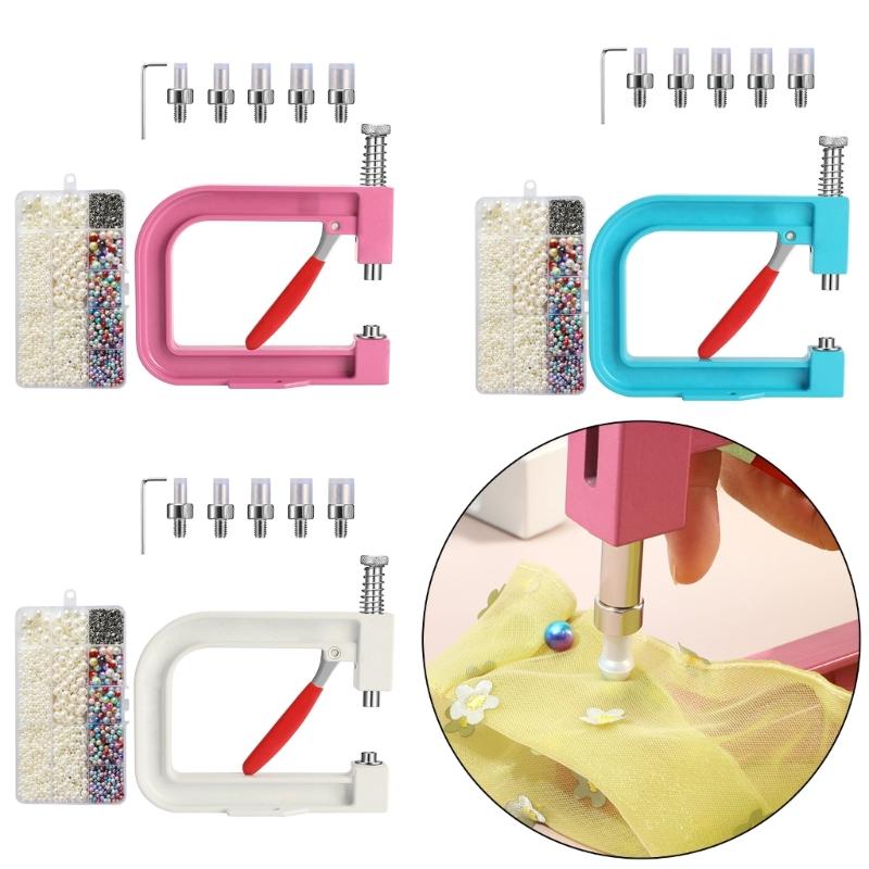 Bead Setting Machine Handmade Pearls Setting Machine Rivets Fixing Machine for Craft Hobbyists