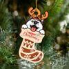 Cartoon Dog Socks Christmas Pendants Decorative Dog Car Pendant  Car
