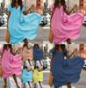 Elegant Women Fashion Maxi Dress Short Sleeve Solid Color Casual Boho Kaftan