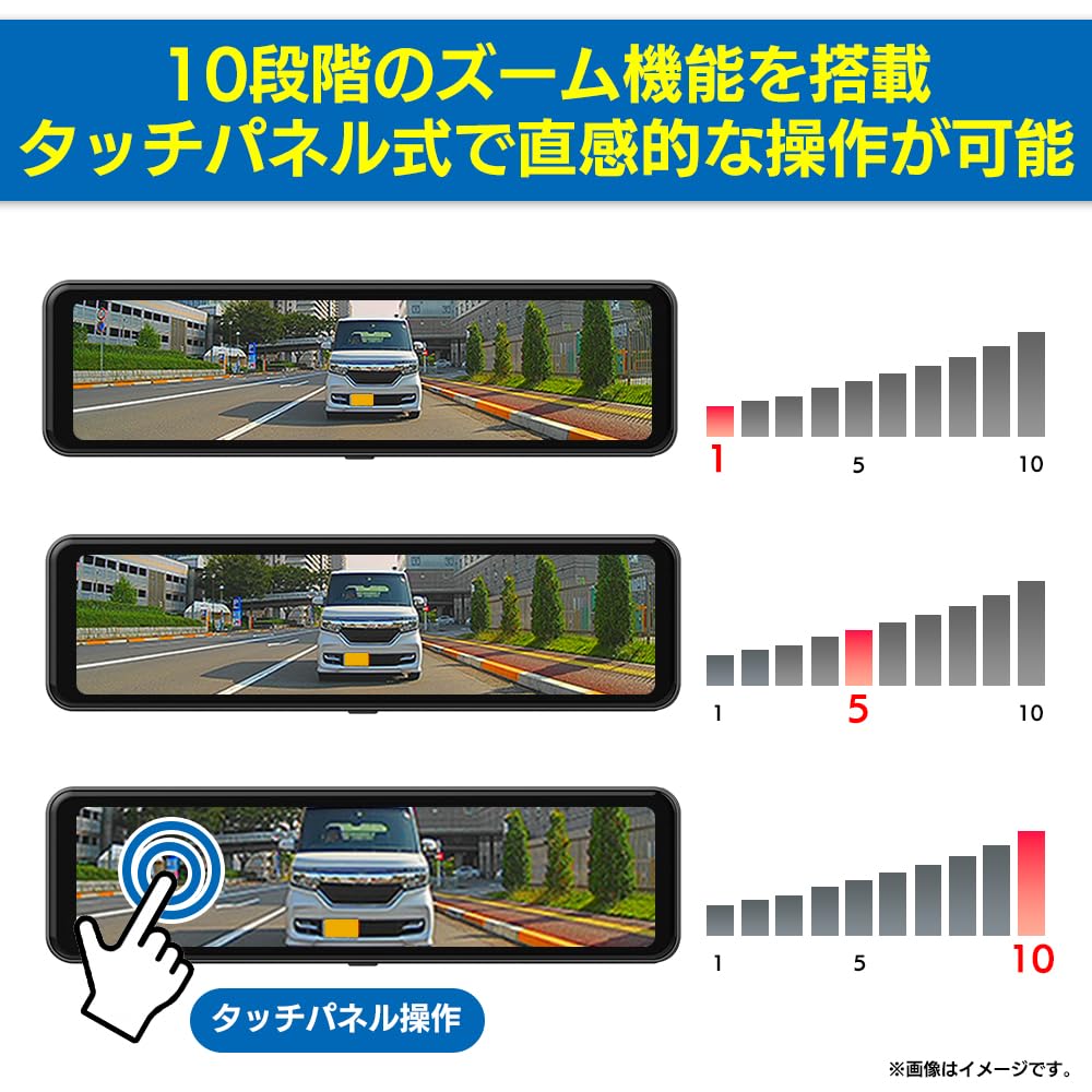 DreamMaker Digital Inner Rearview No No Rear Camera Aftermarket Digital Zoom Reverse Gear Digital TV Noise Mirror, 10.88-inch, Only, Recording,