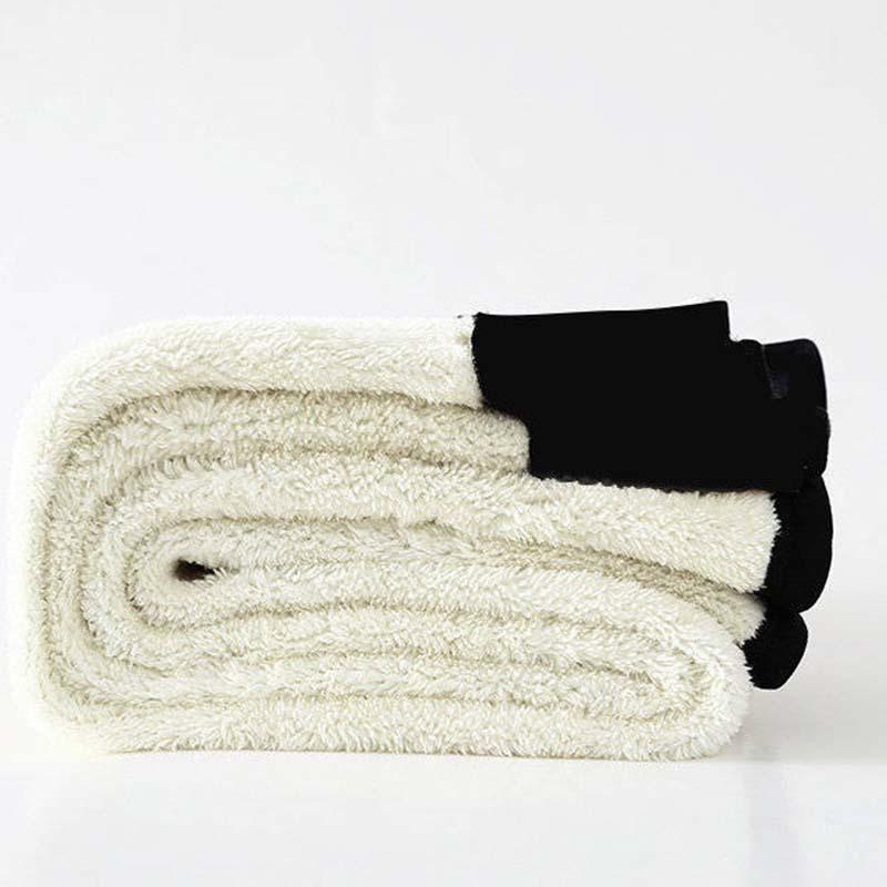 Women Winter Lamb Fleece Seamless Thermal Leggings High Waist Thick Simplicity Comfortable Solid Elastic Pants