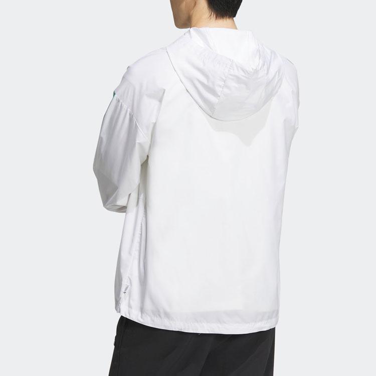 Adidas Neo Essentials Windbreaker With Three-Stripe Colorblock Unisex Outerwear White IA4963